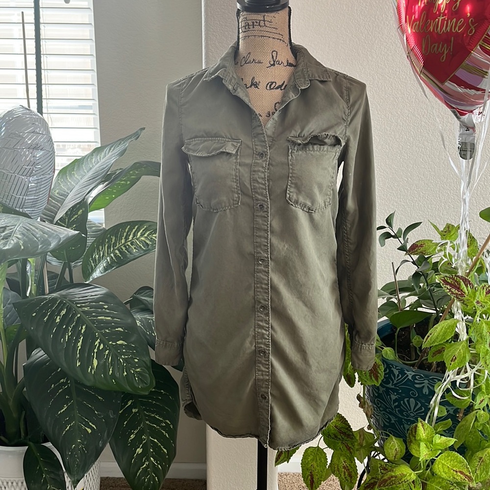 & Denim Dress size 2 gently used. Kauki Green 
#504